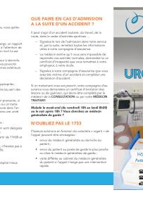 Brochure services des Urgences (Libramont)
