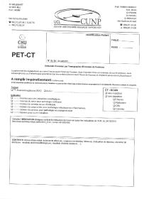 Demande de PET-CT