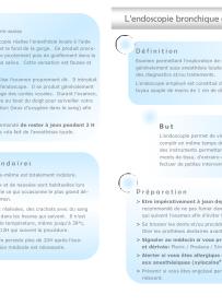 Brochure : "L’endoscopie bronchique ou bronchoscopie souple"