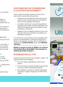 Brochure services des Urgences (Bastogne)