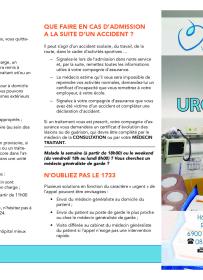Brochure services des Urgences (Marche)