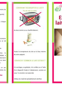 Brochure : "Extraire le lait maternel"