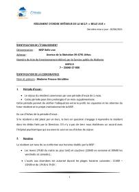 Règlement d'ordre intérieur (version 2021)