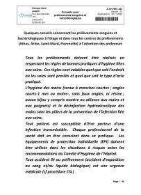 Conseils de prélèvements sanguins et microbiologiques - SP-PREL-034-13