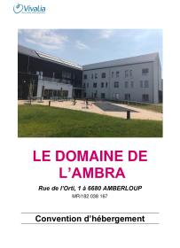 Convention d'hébergement (Domaine de l'Ambra)