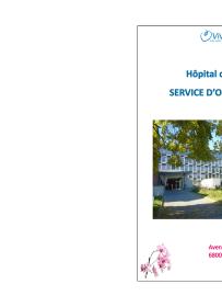 Brochure : "Service d'oncologie"