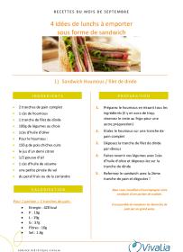 Sandwich - Houmous/filet de dinde