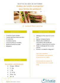 Sandwich - Thon Carré frais