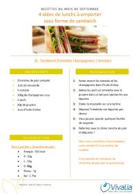 Sandwich - Omelette champignons
