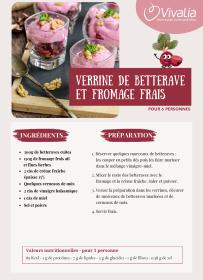 Verrine de betterave et fromage frais