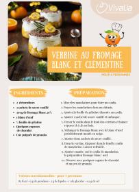 Verrine au fromage blanc et clémentine