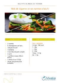 Recette du mois - Wok de légumes et tartines d'oeufs