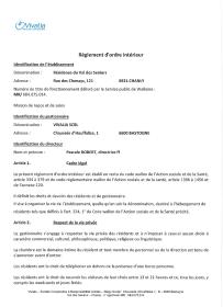 Règlement d'ordre intérieur (Val des seniors)