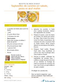 Recette du mois - Tagliatelles de carottes