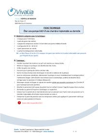 Ôter une pompe EASY d’une chambre implantable au domicile