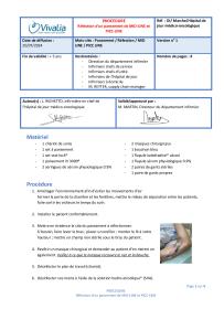 Réfection d’un pansement de MID-LINE et PICC-LINE