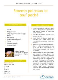 Recette du mois - stoemb poireaux et oeuf poché