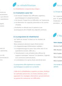 Brochure : "Itinéraire de la Clinique de la Mémoire"