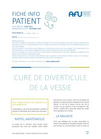 Cure de diverticule de vessie