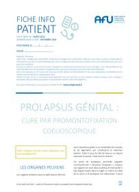 Cure de prolapsus laparoscopique
