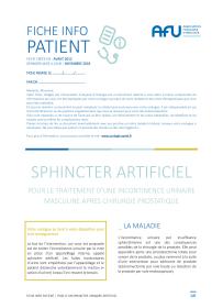 Sphincter urinaire artificiel chez l’homme
