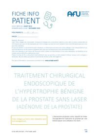 Résection transurétrale de la prostate