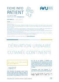 Dérivation urinaire cutanée continente patient neuro