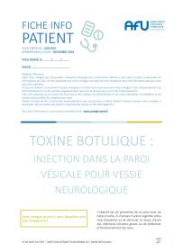 Botox pour vessie neurologique