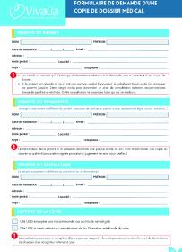 Formulaire de demande de copie de dossier médical