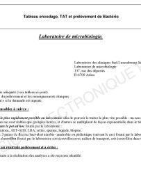 Tableau encodage, TAT et prélèvement de bactériologie_sp-bact-026