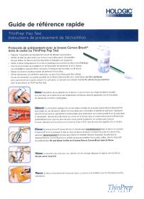 Guide de reference rapide du thinprep pap test