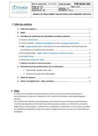 Manuel de prelevement des echantillons primaires speciaux