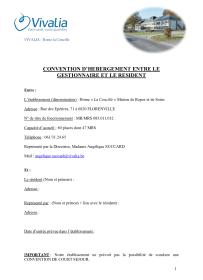 Convention d'hébergement (Home la Concille)