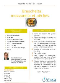 Recette du mois - Bruschetta mozzarella et pêches
