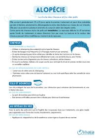 Brochure : Alopécie chez l'homme
