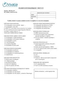 Demande de scintigraphie