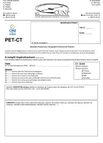 Demande de PET-CT