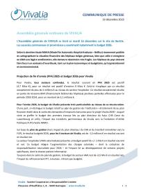 Communiqué de presse :  Assemblée générale ordinaire