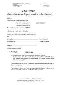 Convention entre le gestionnaire et le résident MR MRS 2026