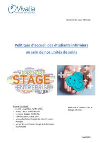 Politique d'accueil des étudiants en soins infirmiers (Vivalia)