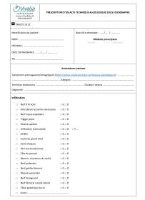 prescription infiltration sous echo
