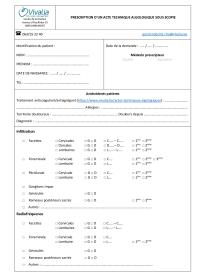 prescription infiltration sous scopie