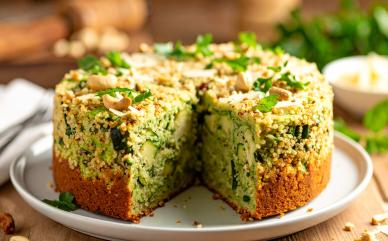 illustration recette du mois cake quino, courgette